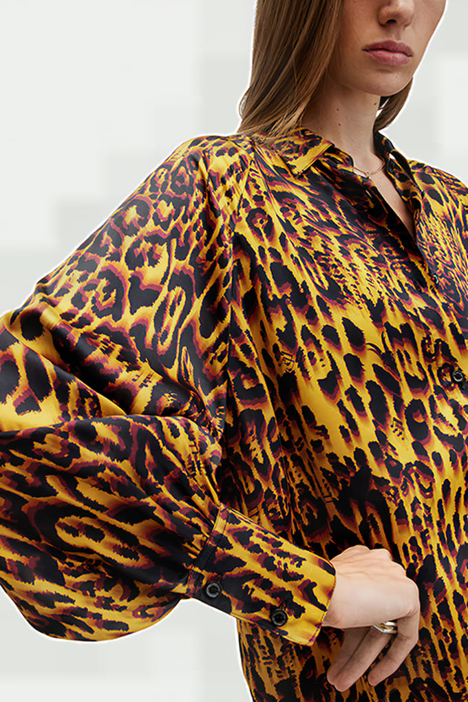 AllSaints Oana Shirt Teresa Deep Yellow Größe: 2 | Business hemden Outlet | Damen | Gelb
