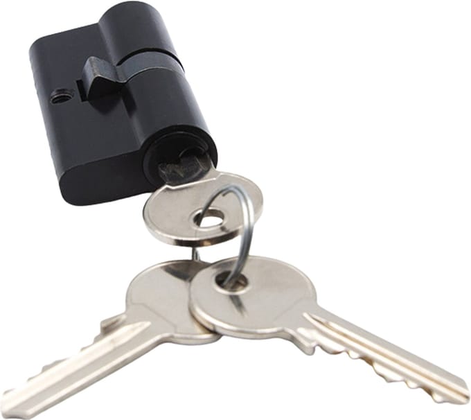 Slotman Solutions Profielcilinder – 30/30 mm – Zwart – Inclusief 3 Sleutels – Deurcilinder