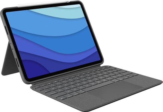Case for Tablet and Keyboard Logitech iPad Pro 11" (1st, 2nd, 3rd Gen) Qwertz German Black