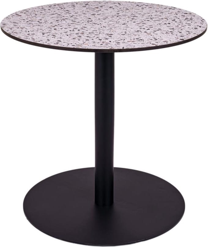 MaximaVida ronde HPL terrazzo eettafel Lucca 75 cm - zware 40 kg uitvoering