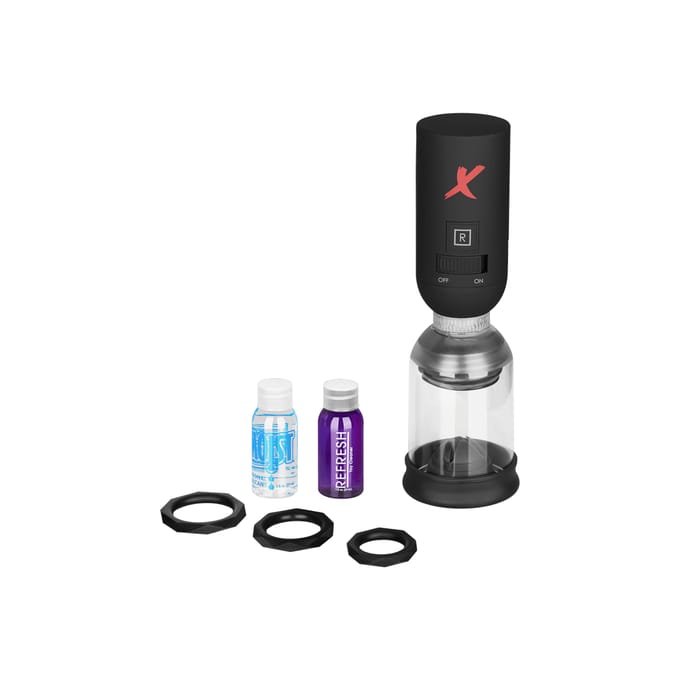 Pipedream PDX Elite Vibrerende Power Penis Pomp met Stimulatie – Transparant