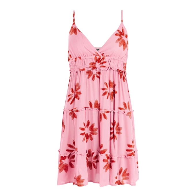 Protest PRTMarge - Mini-jurk Dames - Normale pasvorm - Knielengte - Spaghetti bandjes - Roze
