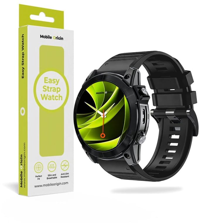Mobile Origin Easy Strap Siliconen Horloge 26Mm Zwart