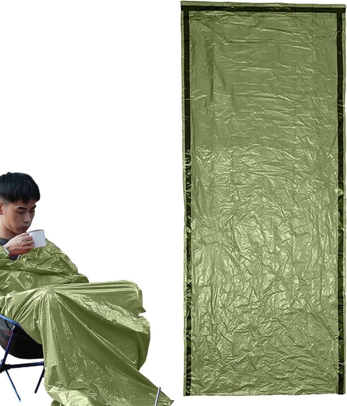 Survival Dekbed - Nooddeken Slaapzak - Buiten Overleven - Reflecteert Lichaamswarmte - 210 x 90 cm - Legergroen