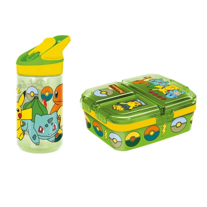 Pokemon lunchset; lunchbox en drinkfles