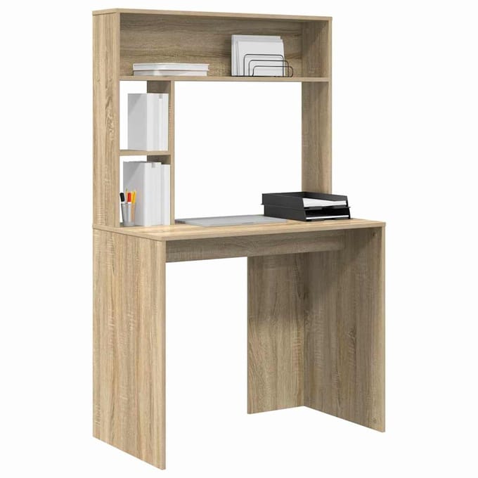 vidaXL - Bureau - Sonoma - Eik - 91 - x - 50 - x - 149 - cm - Bewerkt - hout