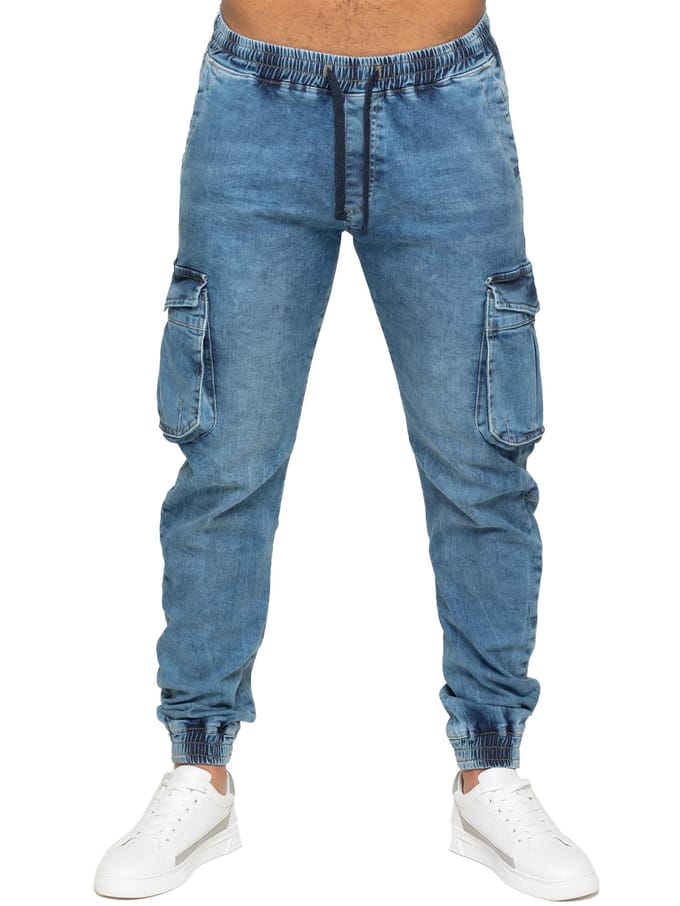 Enzo | Heren Cargo Jogger Jeans