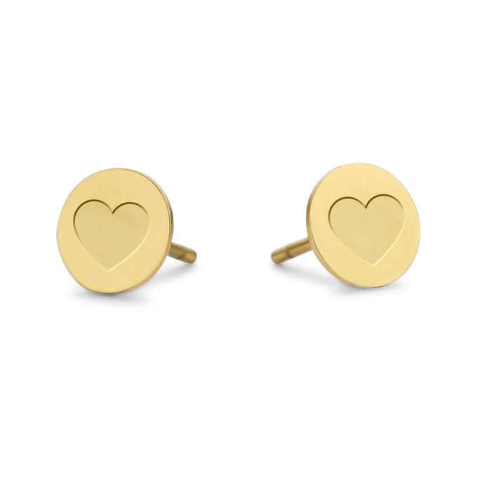 CO88 Collection Sense 8CE-70140 Stalen oorbellen - hart - 6mm - Goudkleurig