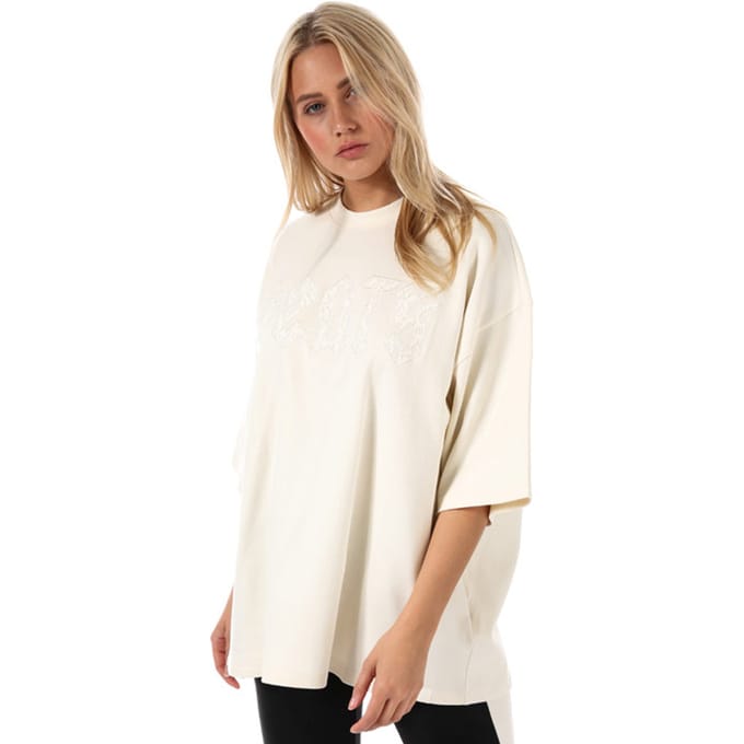 Puma Fenty oversized T-shirt met ronde hals voor dames, wit