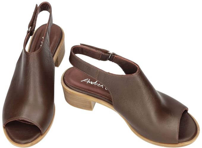 Andrea Conti -Dames - bruin donker - sandalen - maat 37