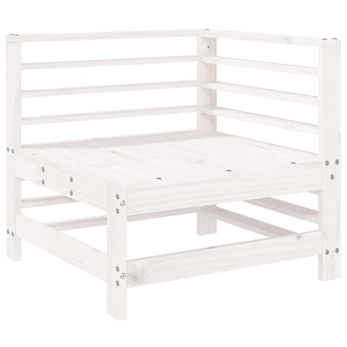 vidaXL - 3-delige - Loungeset - massief - grenenhout - wit