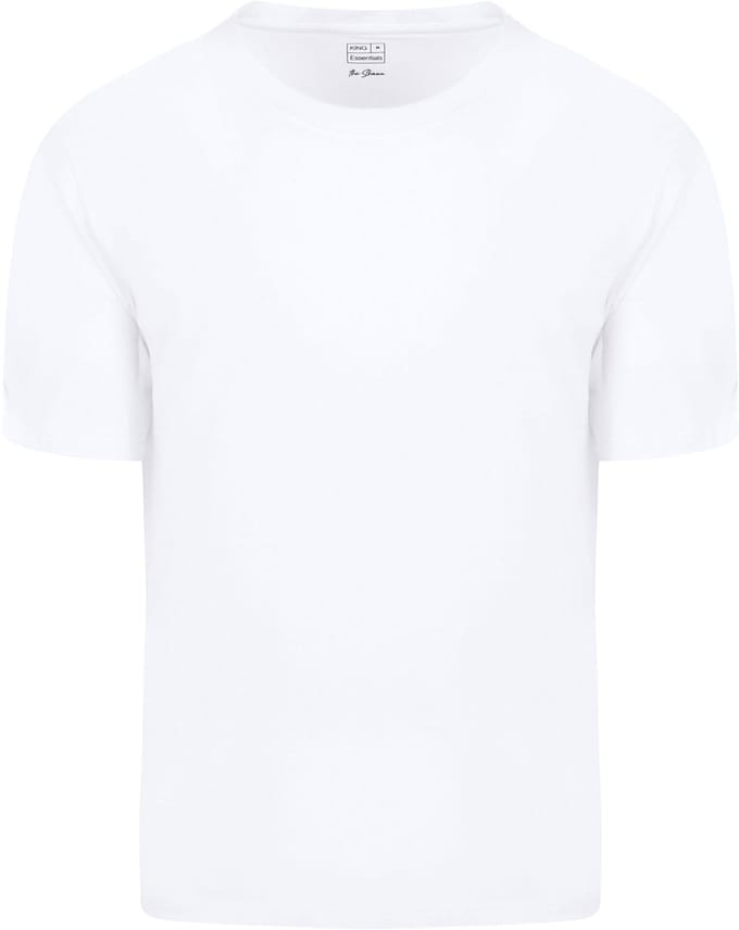 King Essentials The Shawn T-Shirt Wit - Maat S - Heren - Casual T-shirts