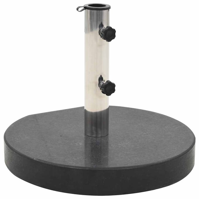 vidaXL - Parasolvoet - rond - 28,5 - kg - graniet - zwart
