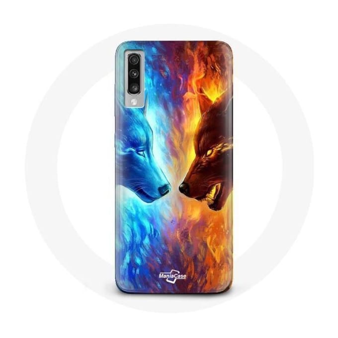Samsung Galaxy A70 ijs- en vuurwolf-hoesje