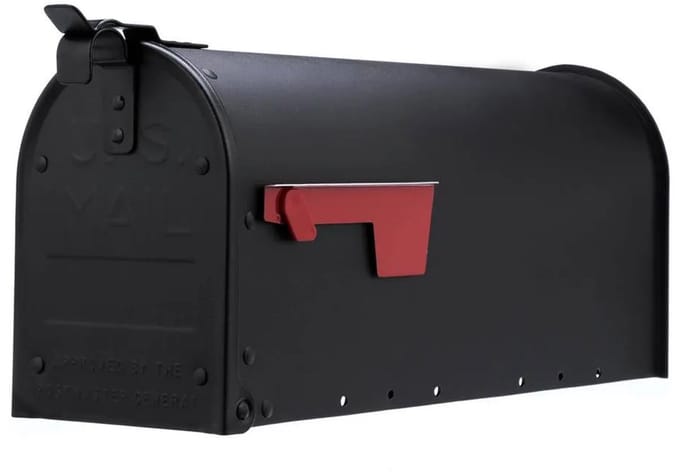Amerikaanse brievenbus / US mailbox Admiral Zwart Aluminium