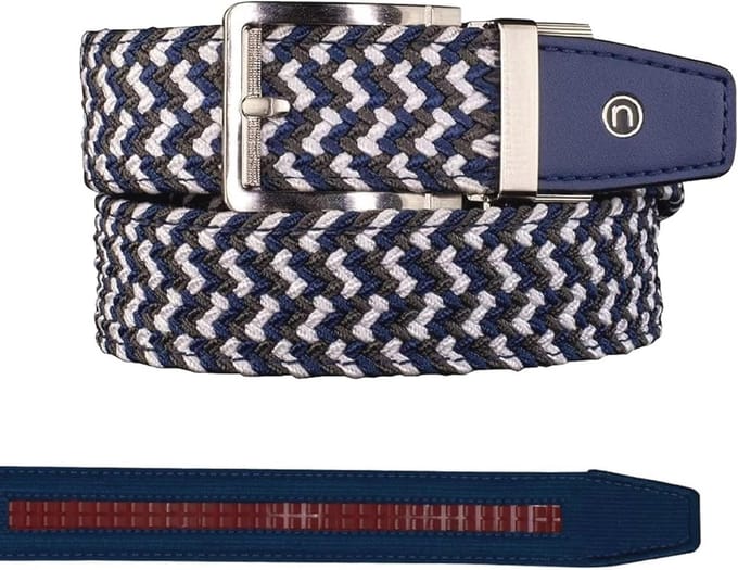 Gevlochten golfriem met ratel technologie - 1 3/8" breed