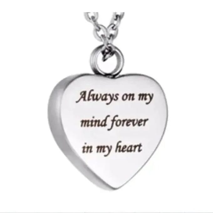 Rvs sieraden - Gedenkhanger Hart Always by My Side - Zilverkleur 316L