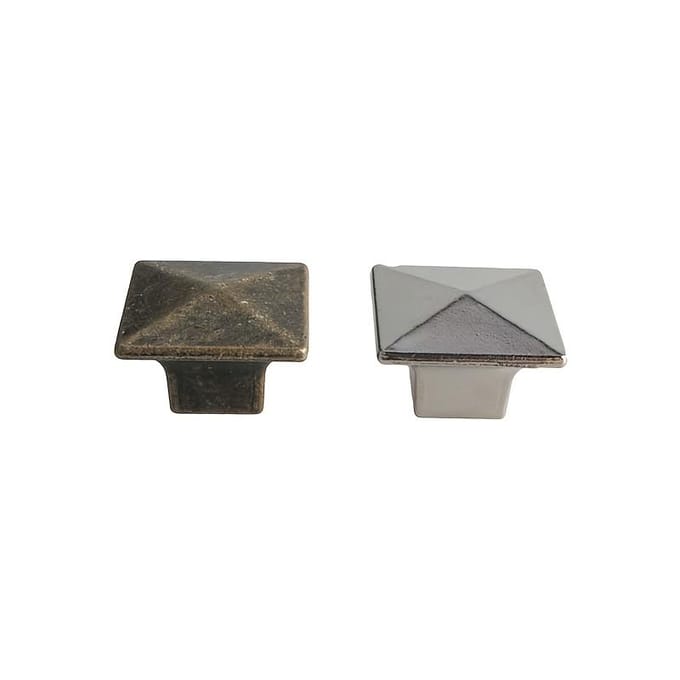 2 stuks Antiek Retro Vierkant Enkel Gat Handvat Brons 2pcs