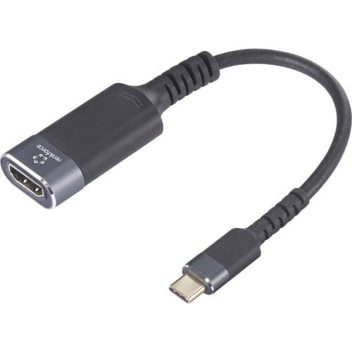 Renkforce RF-6798312 USB-C / HDMI Adapterkabel [1x - 1x HDMI-bus] Zwart-grijs 4K UHD 0.20 m