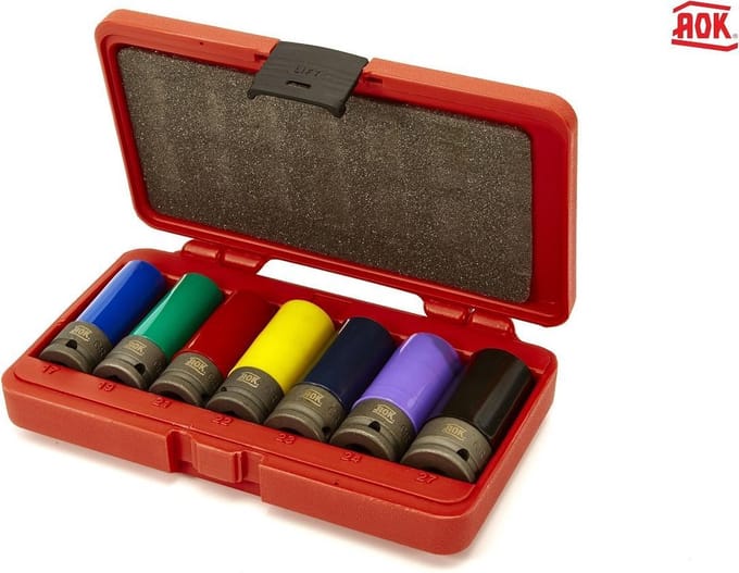 7 Delige Professionele 1/2" Lange Krachtdoppenset