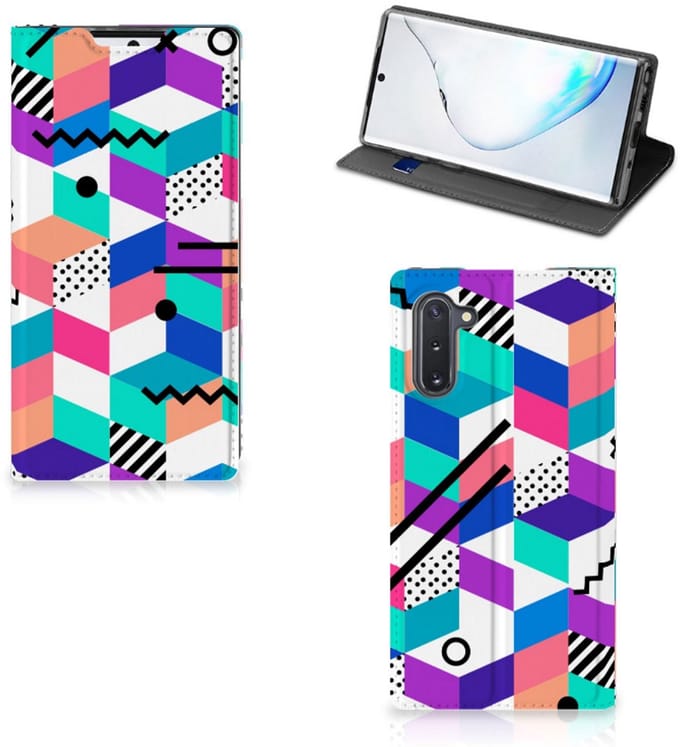Samsung Galaxy Note 10 Stand Case Blokken Kleurrijk