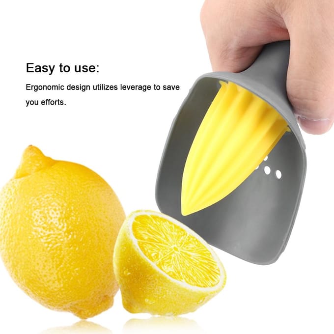 Mini presse-citron manuel ergonomique pour citron vert et orange (Noir) gray