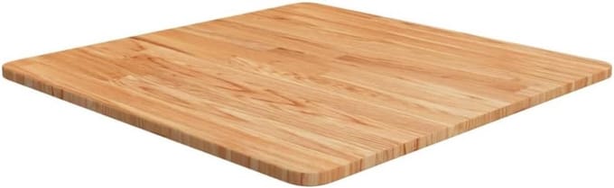 Vierkant Tafelblad Massief Eikenhout 60x60 cm Onbehandeld Lichtbruin Hout