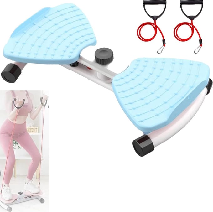 Taille Draai Machine - Buik Draai Platform - Core Training - Stille Werking - 300 lbs Gewicht - Blauw