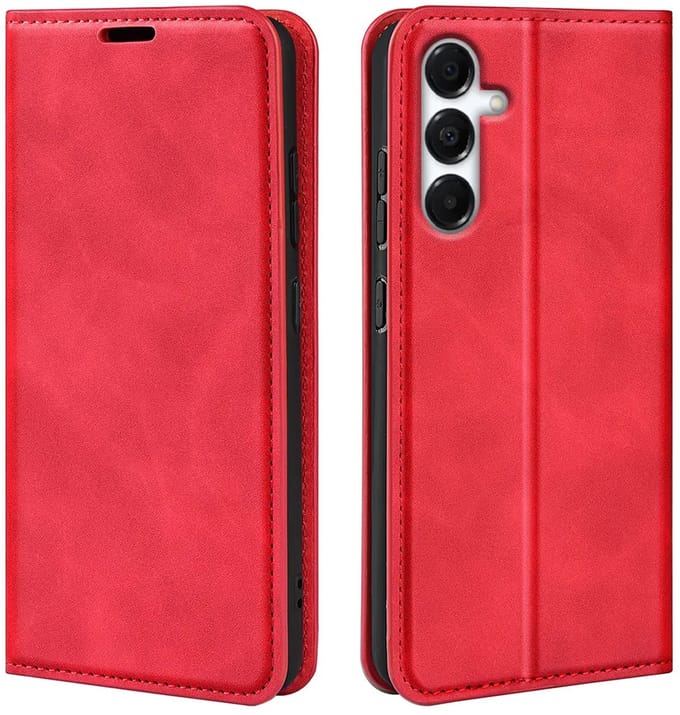 MobyDefend Hoesje - Geschikt voor Samsung Galaxy A17 / A18 - Luxe Wallet Bookcase (Magnetische Sluiting) - Rood