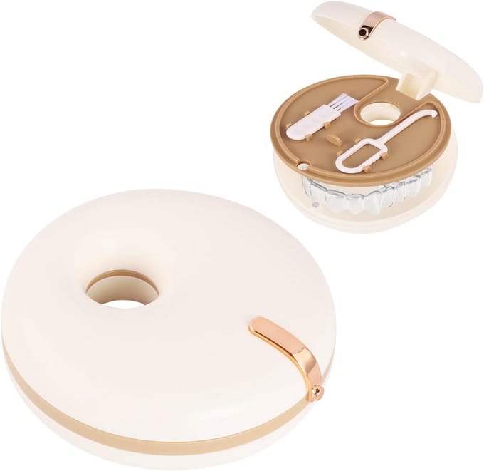 Beugeldoos voor kunstgebitten en aligners - Compact en Lichtgewicht met Antislip Ontwerp