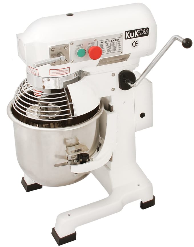 Spiraalmixer commerciële voedsel mixer - zilver - 10l - 3 snelheden
