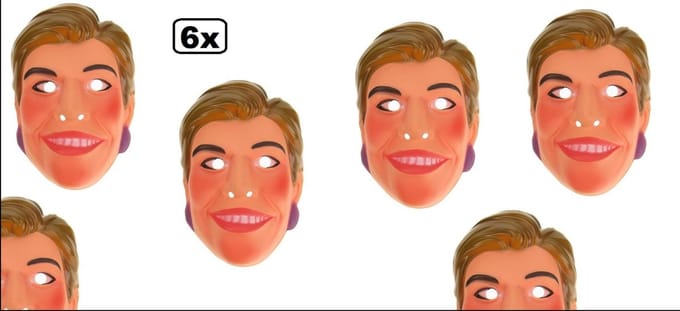 6x Masker Maxima - koningin prinses konings huis maxima