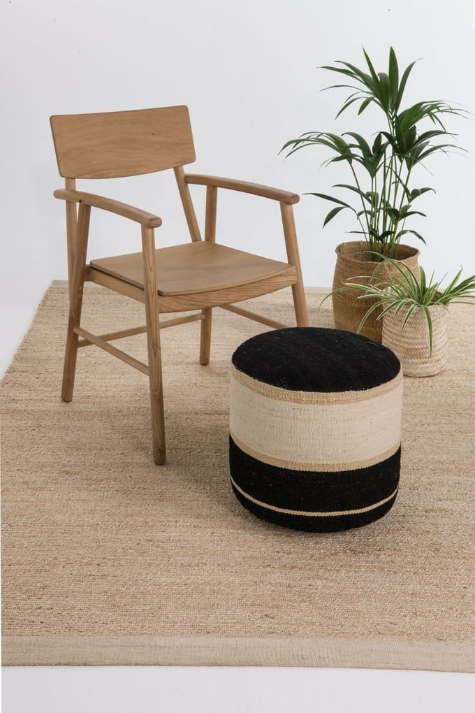 Nanimarquina - Kilim Pouf Kruk - Kilim1 - meerkleurig