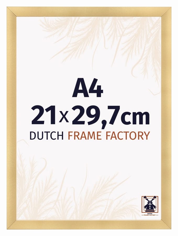 Fotolijst A4 21x29,7 cm - MDF - Goud Mat - Praag