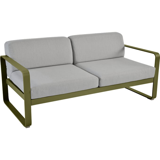 Fermob BELLEVIE 2-zitsbank - D3 Pesto - 79 Flanelgrijs