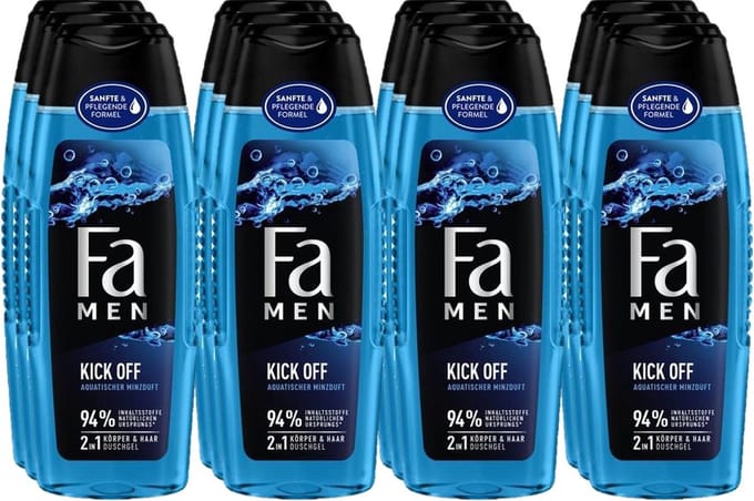 Fa Douchegel Men - Kick Off - Voordeelverpakking 12 x 250 ml