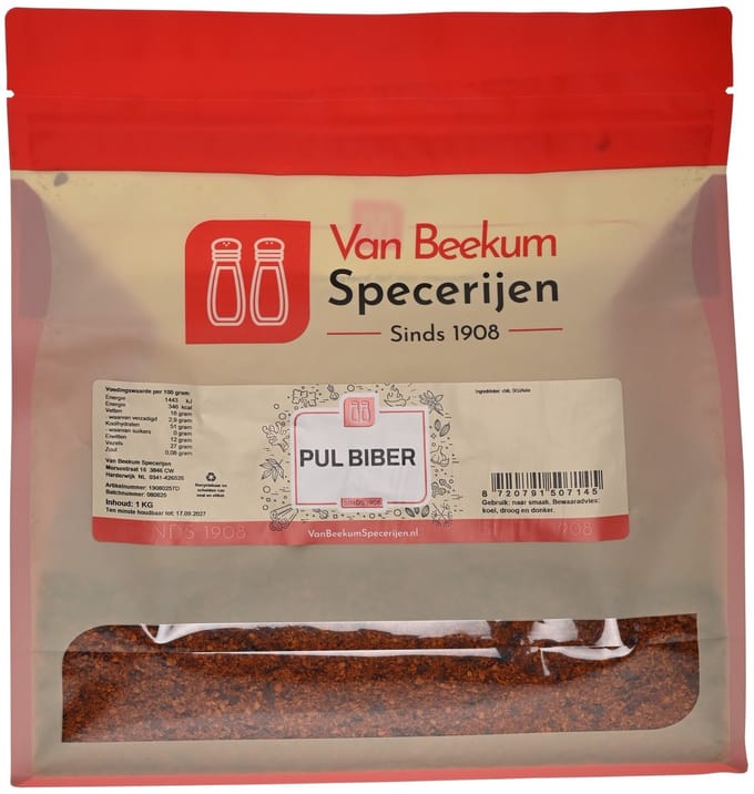 Van Beekum Specerijen - Pul Biber - 1 KG (hersluitbare stazak)