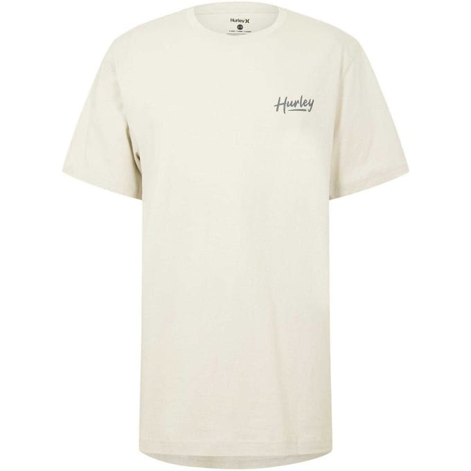 Hurley T-shirt voor heren met 'Beer Run'-opdruk (Crème)