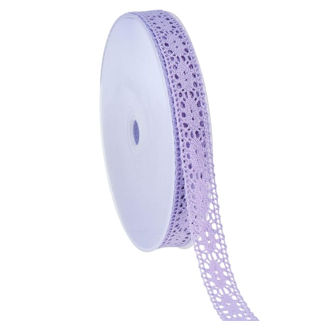 Kantlint paars decoratief lint Bloem Lente B18mm L20m