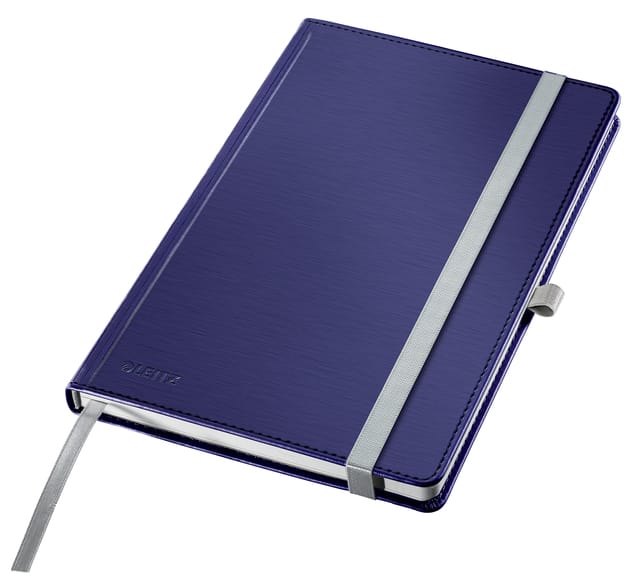 Leitz Style Notitieboek A5 Gelijnd - met Hardcover - 100 Grams Papier - Titanium Blauw