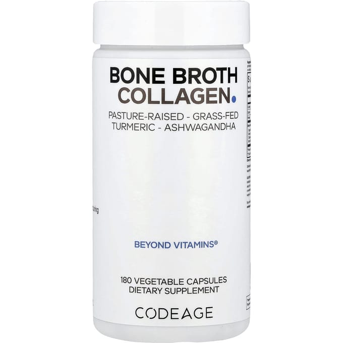 Codeage, Bottenbouillon Collageen, 180 Capsules