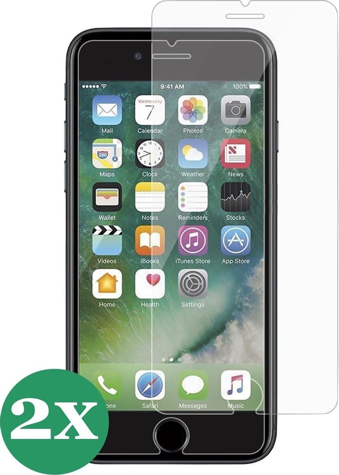 Screenprotector geschikt voor iPhone 8 Plus / iPhone 7 Plus - Screen Protector Glas - 2 Stuks