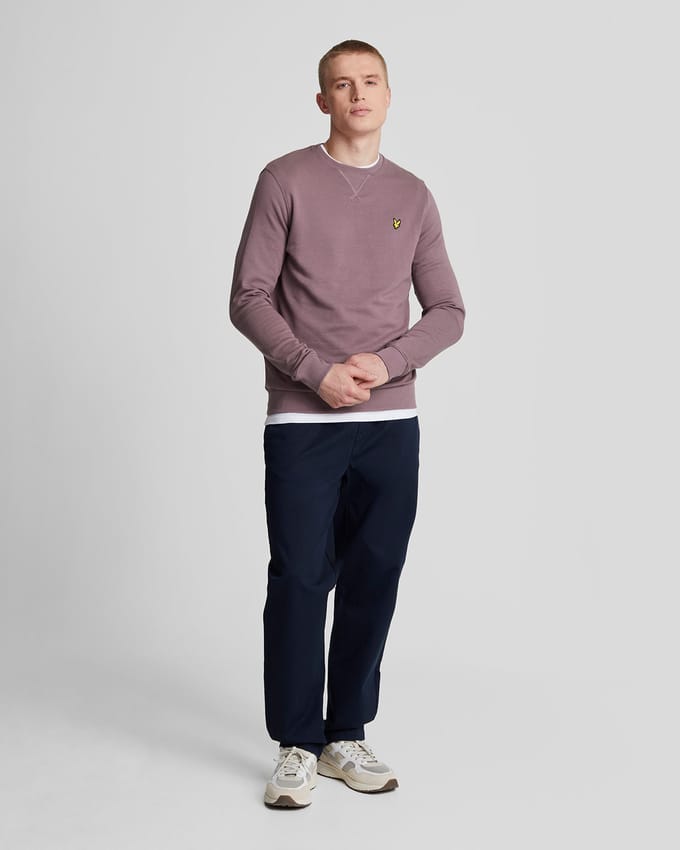 Lyle & Scott merk Highland Mauve paars pull-over sweatshirt
