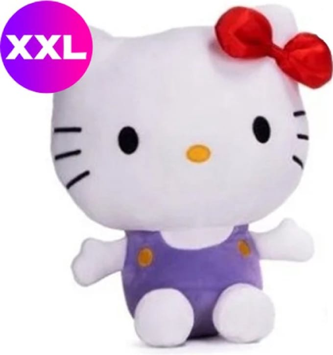 Hello Kitty (Paars) Pluche Knuffel XXL 90 cm