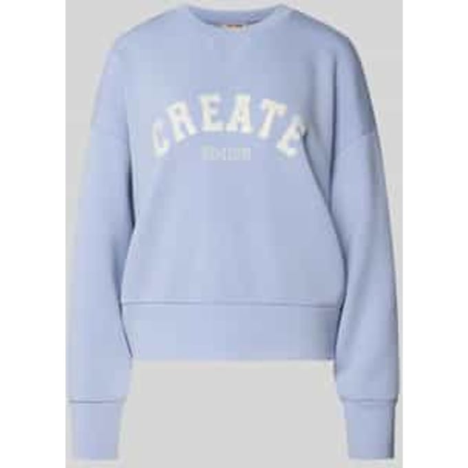 Sweatshirt van viscosemix met ronde hals, model 'CELLI'