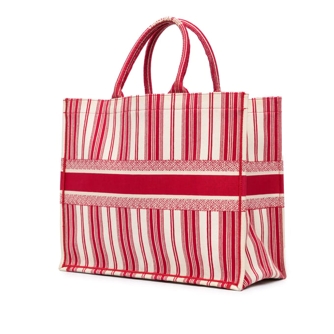 Boeketui gestreepte canvas tas