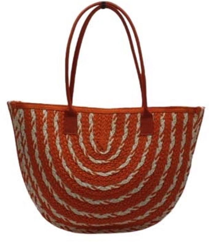 Strandtas Shopper Weekendtas Oranje-Wit