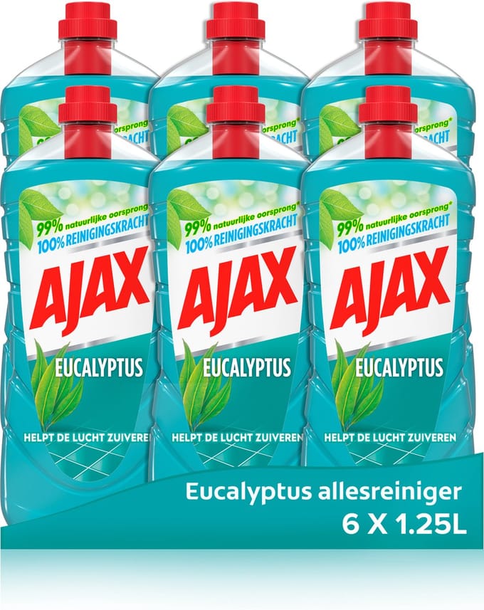 Ajax Allesreiniger Eucalyptus 6 x 1.25L - Voordeelverpakking