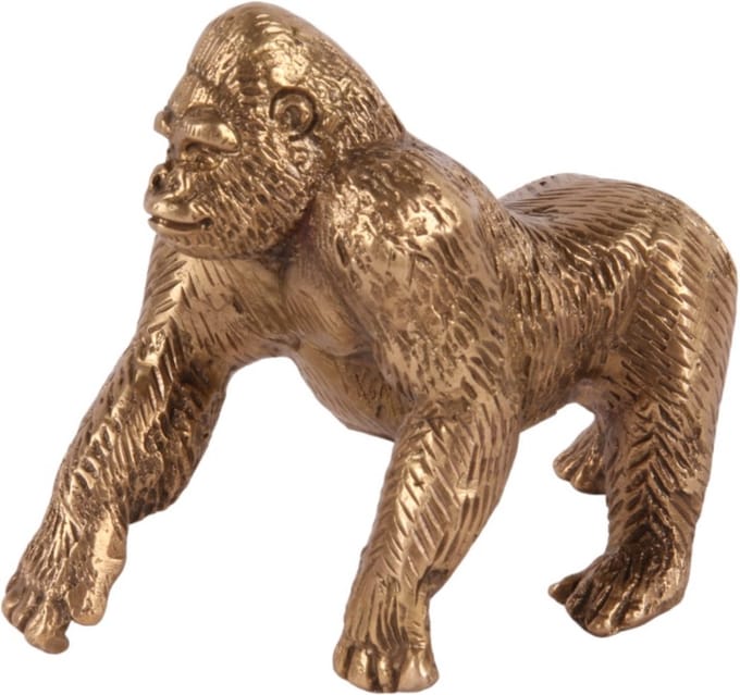 Baroque - Decoratief beeld of figuur - Gorilla messing 11,5 cm - 9x11.5x6 - Brass