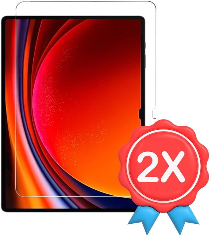 Screenprotector Glas - Tempered Glass Screen Protector Geschikt voor: Samsung Galaxy Tab S10 Plus / S9 Plus / Tab S9 FE Plus - 12.4 Inch - 2x
